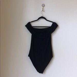 Who What Wear Bodysuit in Black